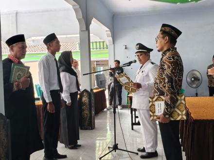 Pelantikan dan Pengambilan Sumpah Calon Perangkat Desa Wonorejo